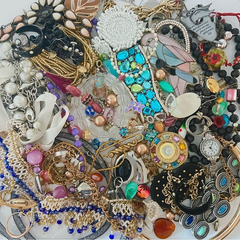 2lb. Craft Junk Broken Jewelry Lot